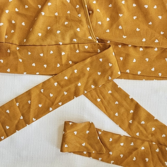 Romantic Wrap Top Fall Colors Tie Front Bell Shape Cuffs Size M - Picture 6 of 9